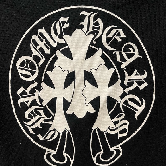 Chrome Hearts Waffle Knit Black Tee - Picture 5 of 10